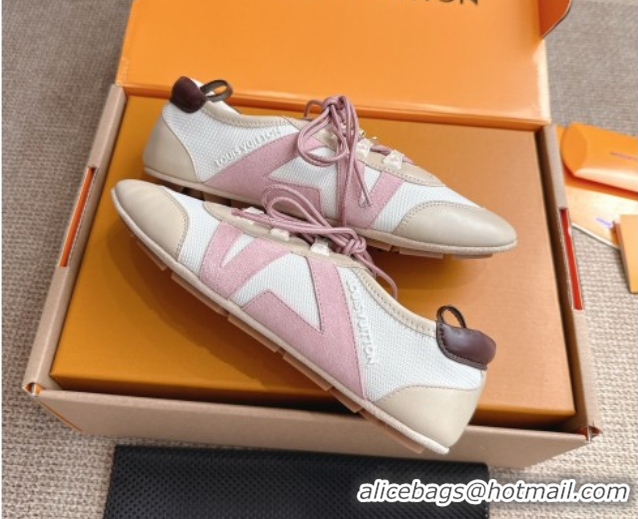 Shop Duplicate Louis Vuitton LV Sneakerina in Suede and Knit White 0829068