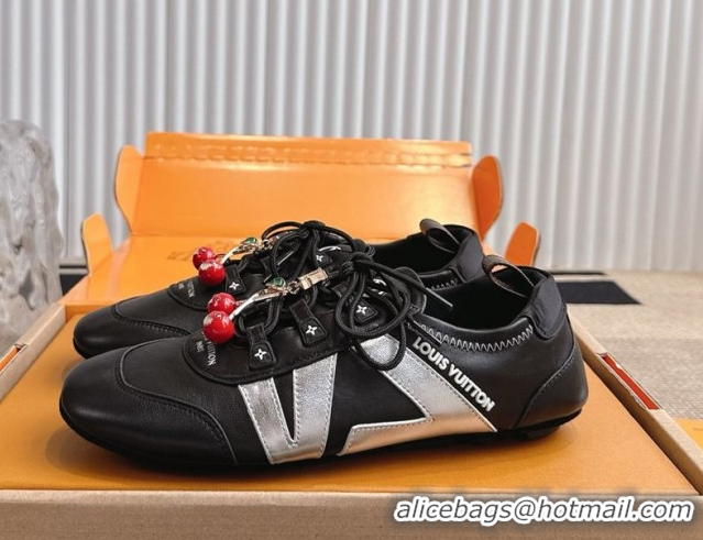 Low Cost Louis Vuitton LV Sneakerina in Lambskin Black 0829070