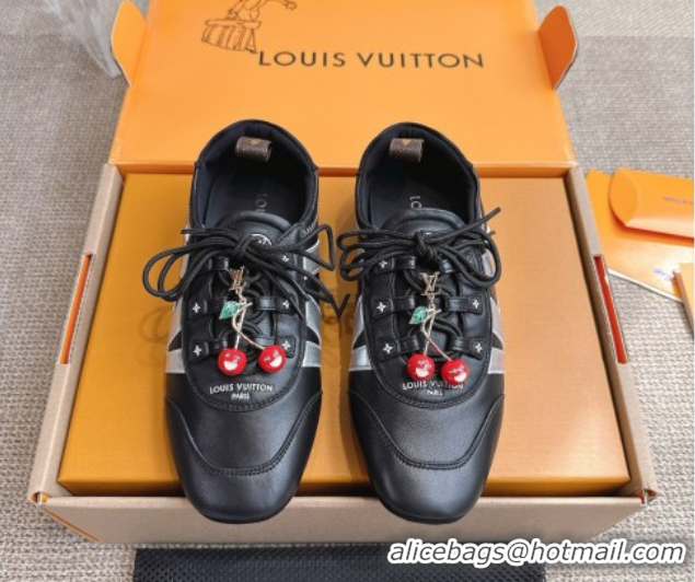 Low Cost Louis Vuitton LV Sneakerina in Lambskin Black 0829070