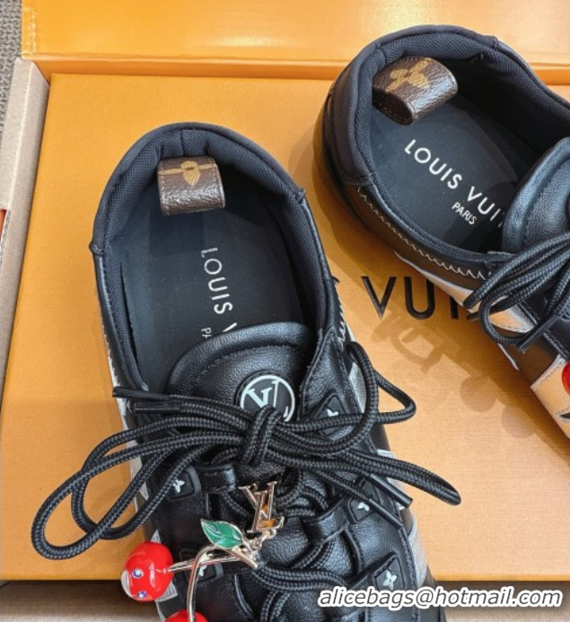 Low Cost Louis Vuitton LV Sneakerina in Lambskin Black 0829070