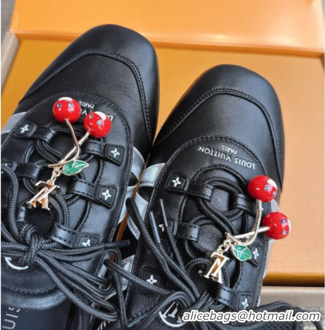 Low Cost Louis Vuitton LV Sneakerina in Lambskin Black 0829070