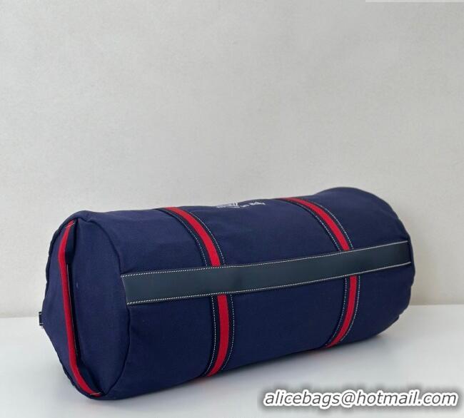 Good Quality Gucci Mens Large printed canvas duffle bag 816866 Dark Blue 2025