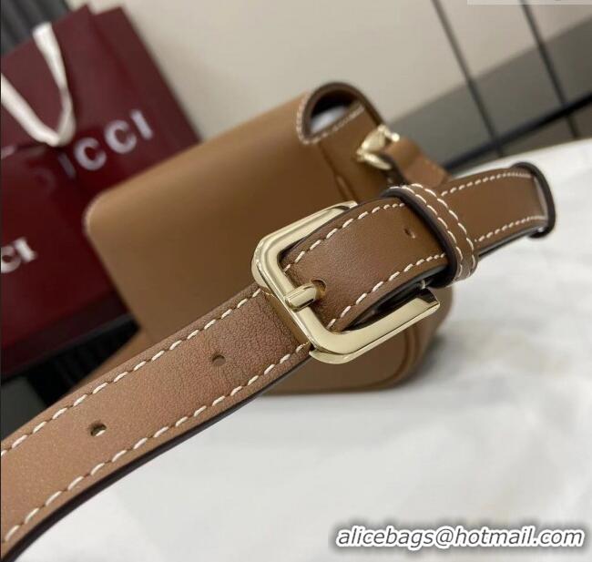 Buy Fashionable Gucci Horsebit 1955 Leather Mini Shoulder Bag 815205 Brown 2025
