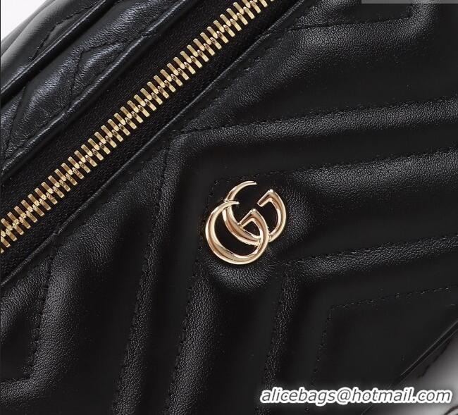 Buy Discount Gucci GG Marmont Mini Vanity Bag in Chevron Leather 837454 Black 2025