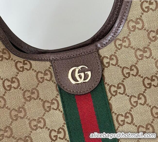 Big Discount Gucci Giglio Small Tote Bag in GG Canvas 860845 Beige/Brown 2025