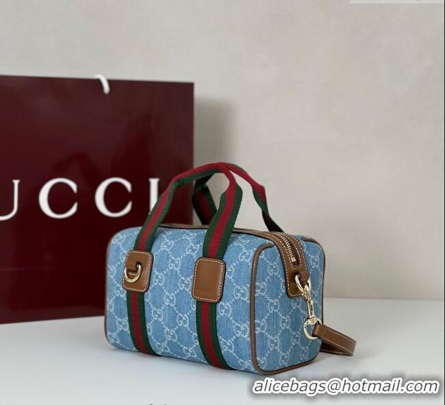 Buy Fashionable Gucci Mini GG Denim handbag 859975 Blue 2025