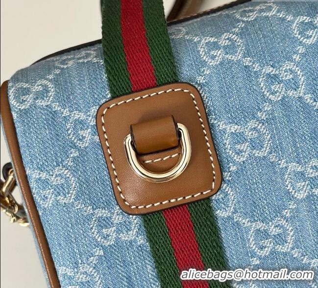 Buy Fashionable Gucci Mini GG Denim handbag 859975 Blue 2025