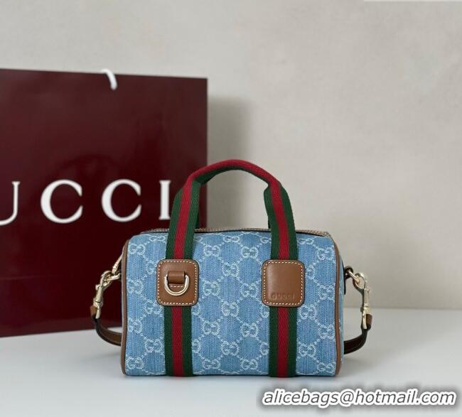 Buy Fashionable Gucci Mini GG Denim handbag 859975 Blue 2025