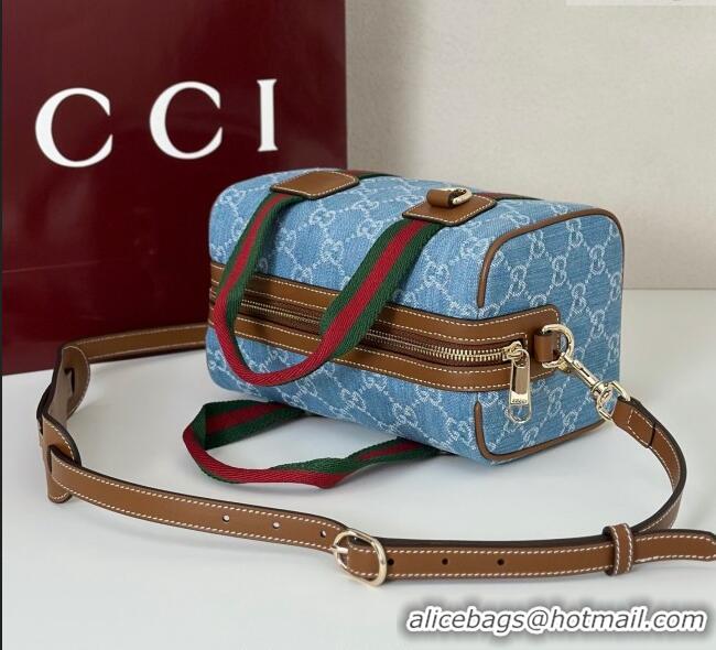 Buy Fashionable Gucci Mini GG Denim handbag 859975 Blue 2025