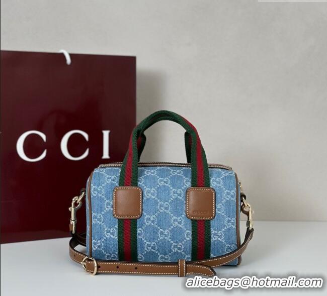 Buy Fashionable Gucci Mini GG Denim handbag 859975 Blue 2025