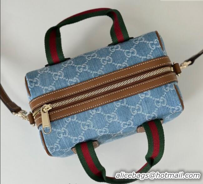 Buy Fashionable Gucci Mini GG Denim handbag 859975 Blue 2025