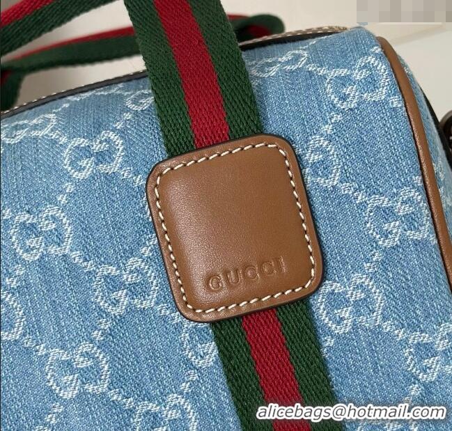 Buy Fashionable Gucci Mini GG Denim handbag 859975 Blue 2025