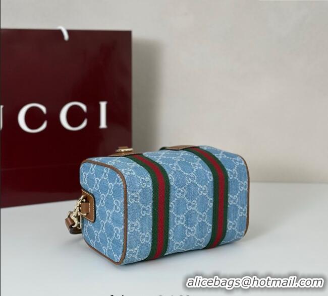 Buy Fashionable Gucci Mini GG Denim handbag 859975 Blue 2025