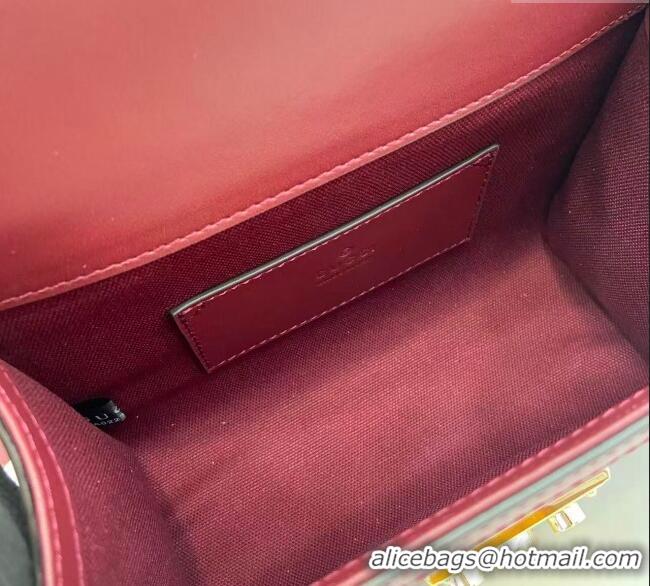 Best Quality Gucci Padlock GG Leather small top handle bag 838999 Red 2025