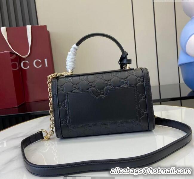Reasonable Price Gucci Padlock GG Leather small top handle bag 838999 Black 2025