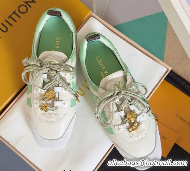 Pretty Style Louis Vuitton LV Sneakerina Sneakers Ballerina White/Green 1AIEP7 0829071