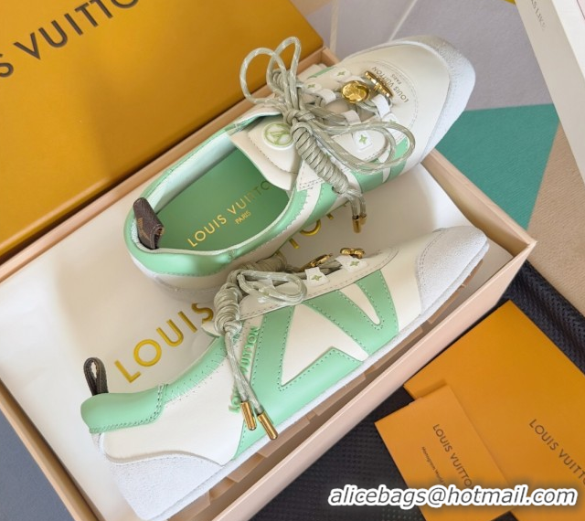 Pretty Style Louis Vuitton LV Sneakerina Sneakers Ballerina White/Green 1AIEP7 0829071