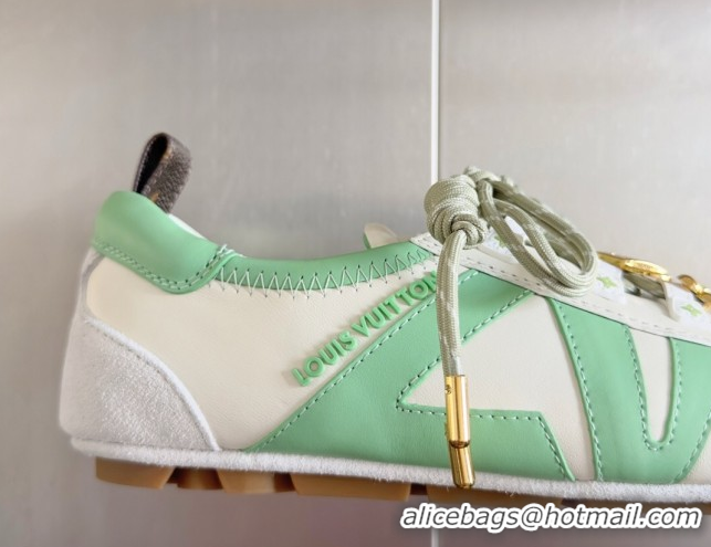 Pretty Style Louis Vuitton LV Sneakerina Sneakers Ballerina White/Green 1AIEP7 0829071