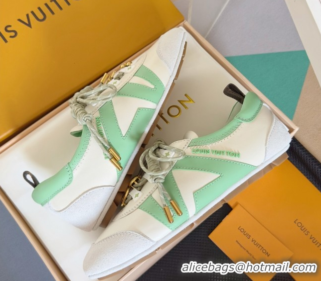 Pretty Style Louis Vuitton LV Sneakerina Sneakers Ballerina White/Green 1AIEP7 0829071