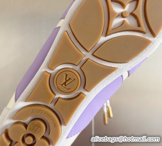 Shop Duplicate Louis Vuitton LV Sneakerina Sneakers Ballerina White Purple 1AIEP7 0829072