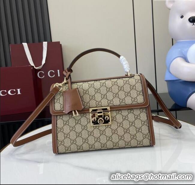 Big Discount Gucci Padlock GG Canvas medium top handle bag 838998 Brown 2025