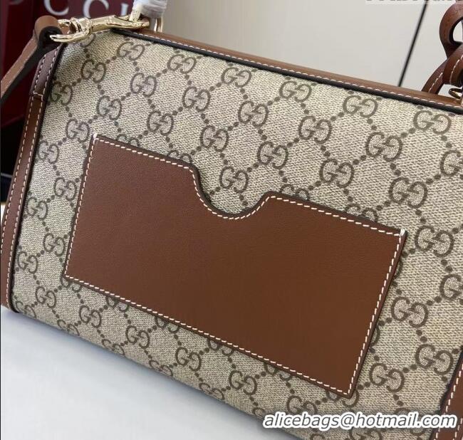 Big Discount Gucci Padlock GG Canvas medium top handle bag 838998 Brown 2025