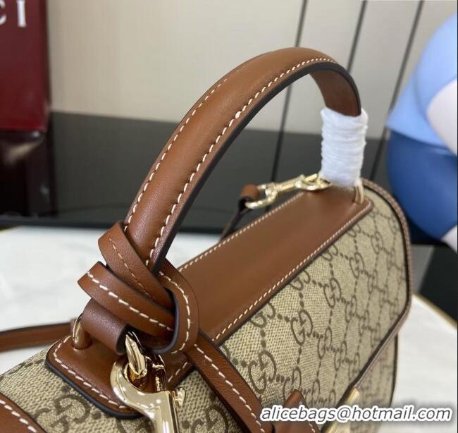 Big Discount Gucci Padlock GG Canvas medium top handle bag 838998 Brown 2025