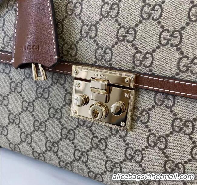 Big Discount Gucci Padlock GG Canvas medium top handle bag 838998 Brown 2025