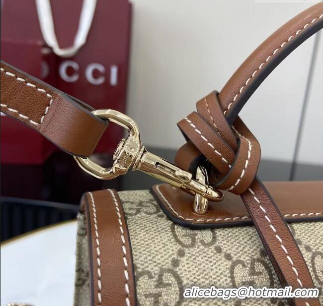 Big Discount Gucci Padlock GG Canvas medium top handle bag 838998 Brown 2025