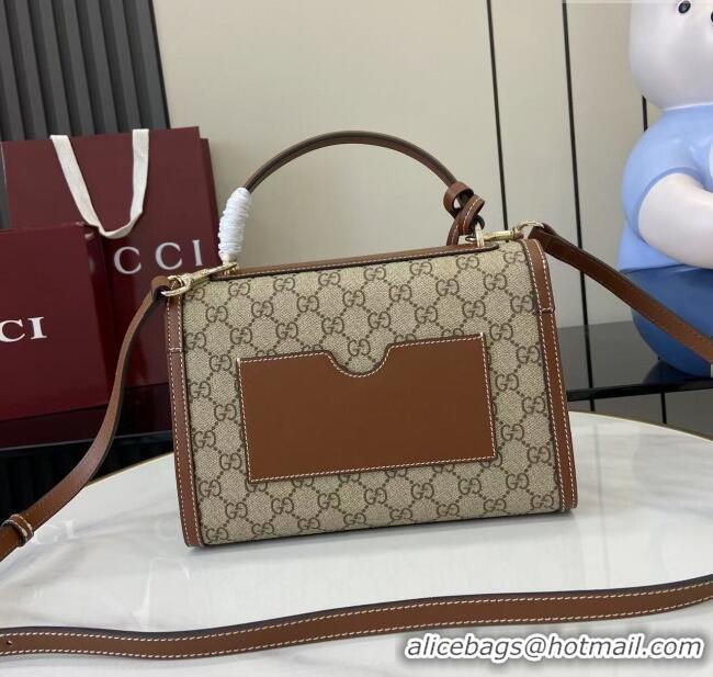 Big Discount Gucci Padlock GG Canvas medium top handle bag 838998 Brown 2025