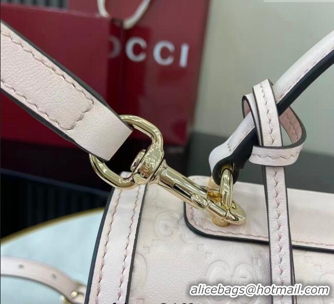 Famous Brand Gucci Padlock GG Leather medium top handle bag 838998 Light Pink 2025