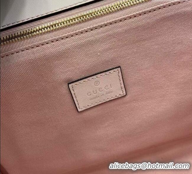 Famous Brand Gucci Padlock GG Leather medium top handle bag 838998 Light Pink 2025