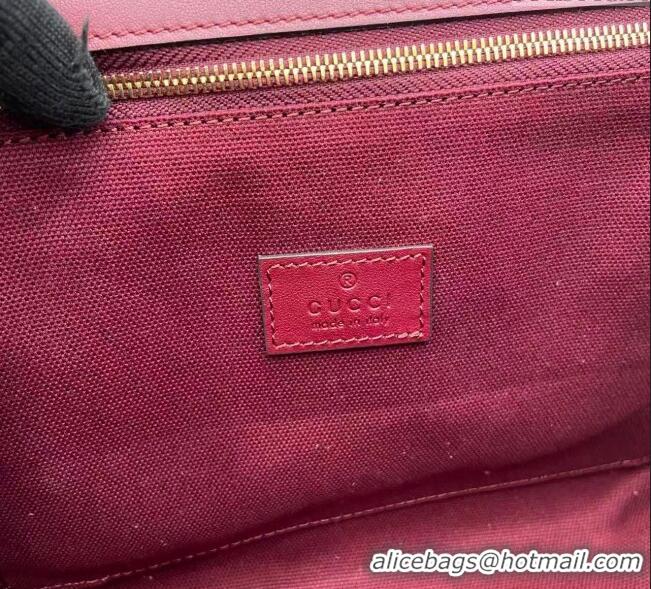 Buy Discount Gucci Padlock GG Leather medium top handle bag 838998 Red 2025