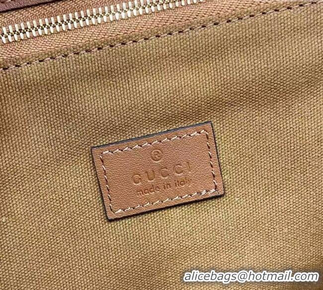 Cheap Gucci Padlock GG Leather medium top handle bag 838998 Brown 2025