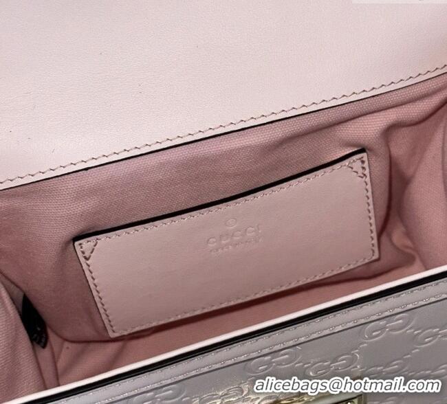 Inexpensive Gucci Padlock GG Leather Small top handle bag 848884 Pink 2025