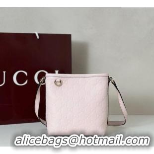 Best Price Gucci GG Leather Emblem Nano Bucket Bag 847090 Pink 2025