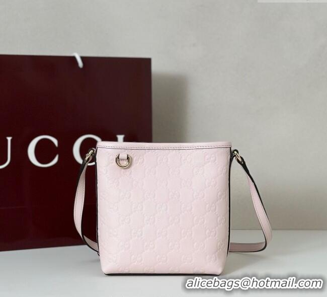 Best Price Gucci GG Leather Emblem Nano Bucket Bag 847090 Pink 2025