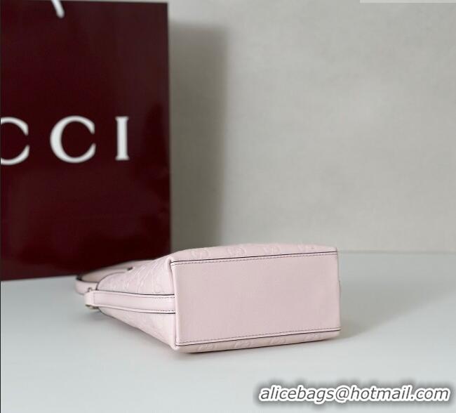 Best Price Gucci GG Leather Emblem Nano Bucket Bag 847090 Pink 2025