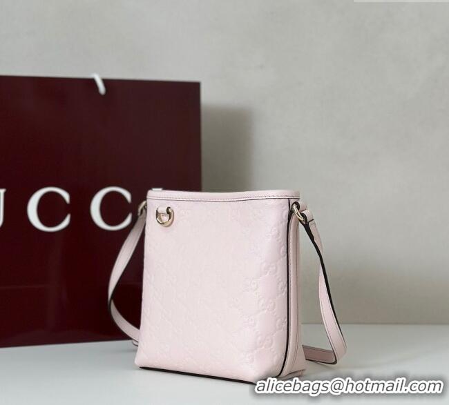Best Price Gucci GG Leather Emblem Nano Bucket Bag 847090 Pink 2025