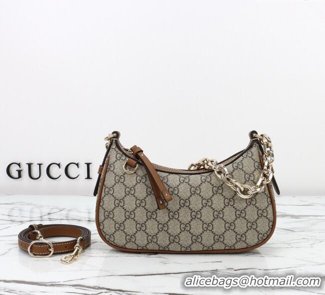 Modern Classic Gucci GG Canvas Emblem Small Shoulder bag 847447 Beige/Brown 2025