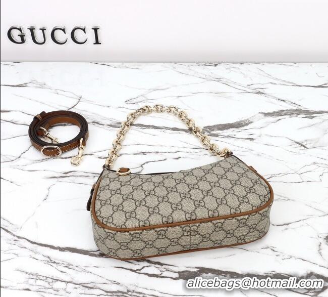 Modern Classic Gucci GG Canvas Emblem Small Shoulder bag 847447 Beige/Brown 2025