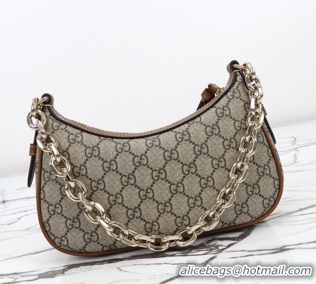 Modern Classic Gucci GG Canvas Emblem Small Shoulder bag 847447 Beige/Brown 2025