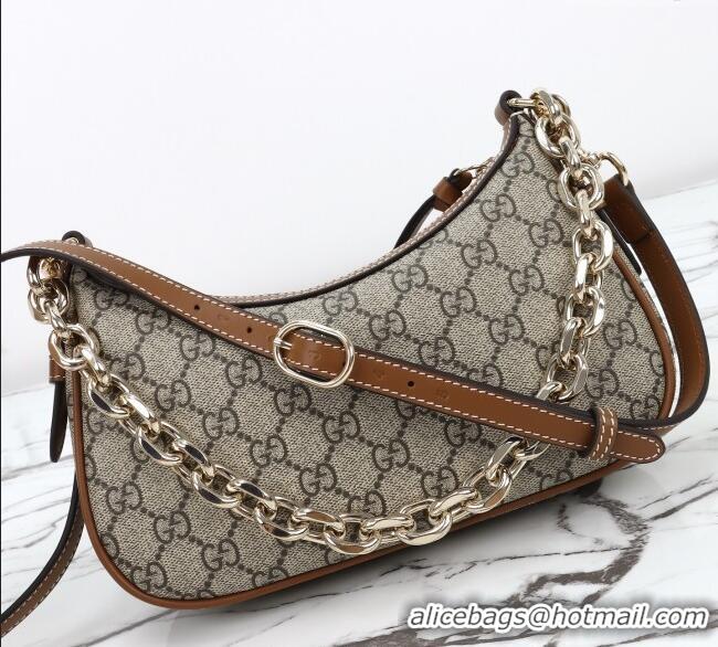 Modern Classic Gucci GG Canvas Emblem Small Shoulder bag 847447 Beige/Brown 2025