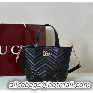 Grade Design Gucci Betty Chevron Leathe Small Tote Bag 847386 Black 2025