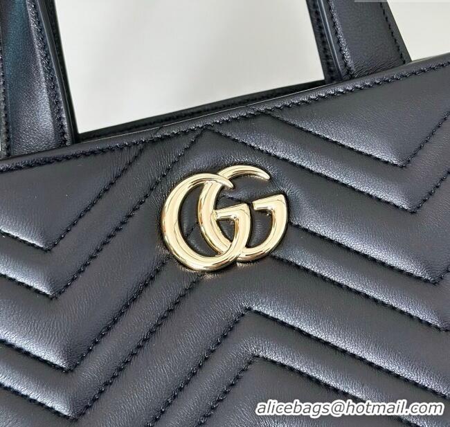 Grade Design Gucci Betty Chevron Leathe Small Tote Bag 847386 Black 2025