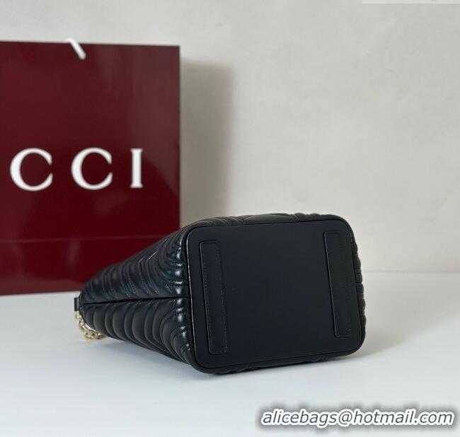 Grade Design Gucci Betty Chevron Leathe Small Tote Bag 847386 Black 2025