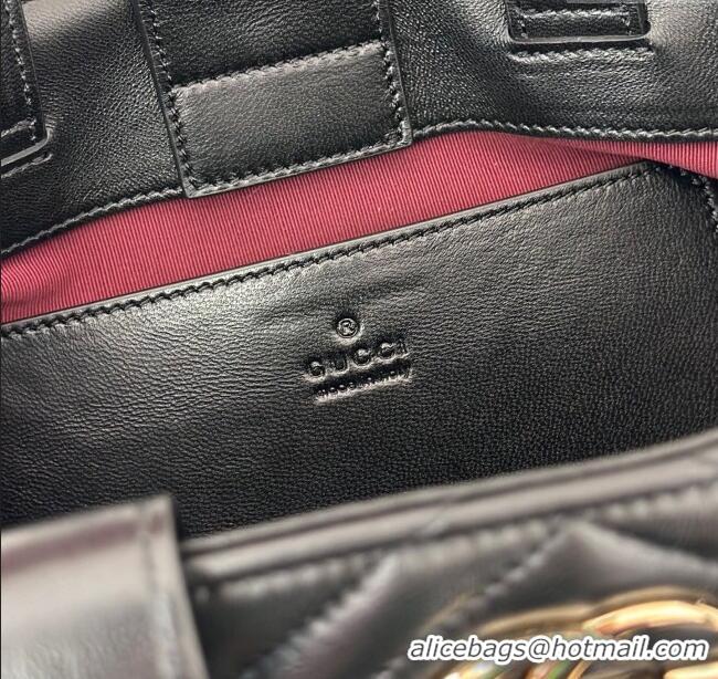 Grade Design Gucci Betty Chevron Leathe Small Tote Bag 847386 Black 2025