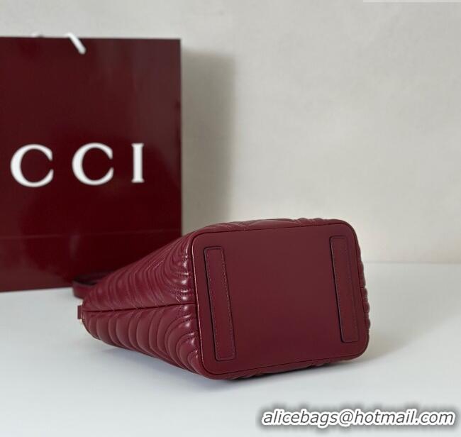 Best Price Gucci Betty Chevron Leathe Small Tote Bag 847386 Red 2025