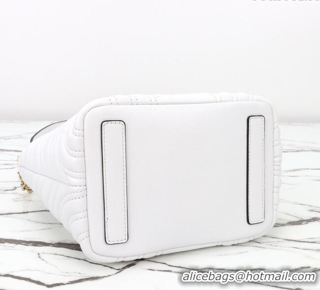 Good Quality Gucci Betty Chevron Leathe Small Tote Bag 847386 White 2025