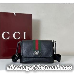 Top Grade Gucci Ophidia Leather mini bag 838599 Black 2025